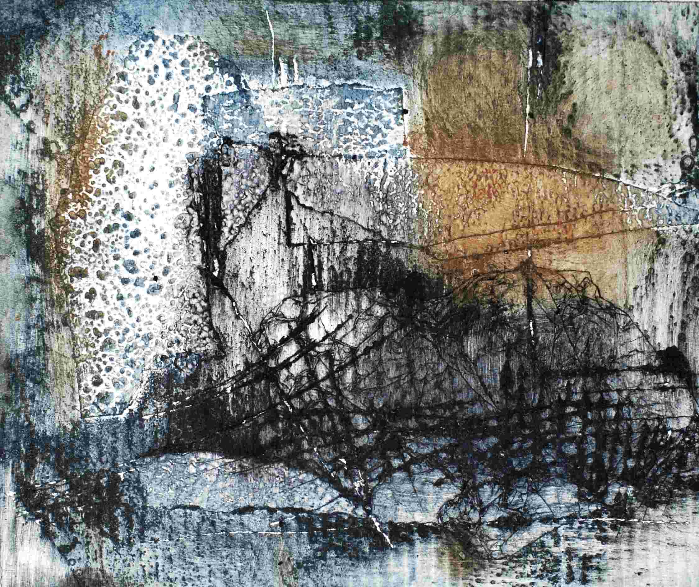 Drinnen – Draußen, 2015 | 3-Farben-Tiefdruck | 18 x 21cm